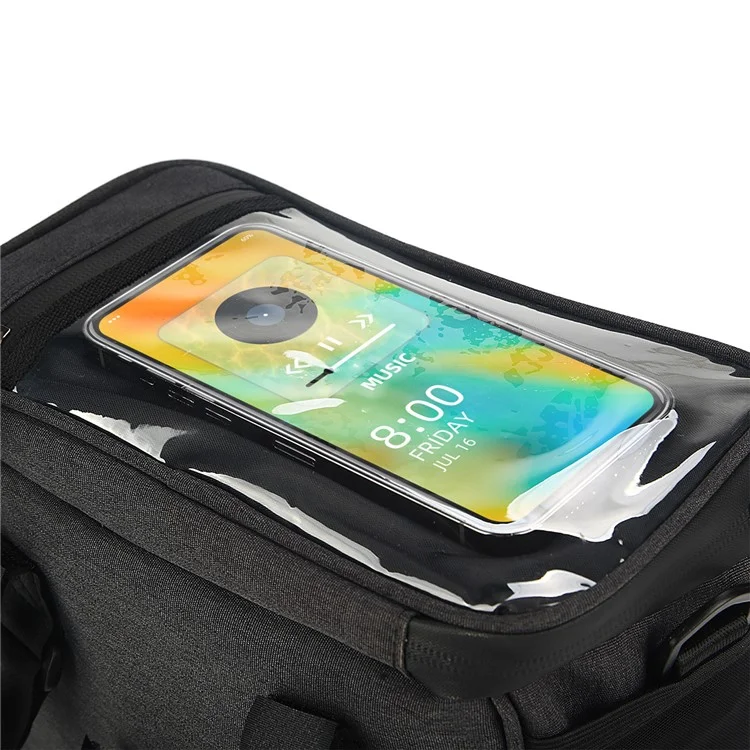 RZAHUAHU YA429 4.5L Bolsa Térmica Impermeável para Bicicleta MTB, Bolsa para Guidão de Bicicleta - Preto