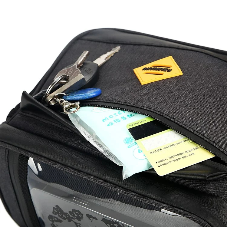 RZAHUAHU YA429 4.5L Bolsa Térmica Impermeável para Bicicleta MTB, Bolsa para Guidão de Bicicleta - Preto