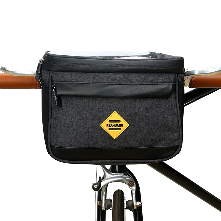 RZAHUAHU YA429 4.5L Bolsa Térmica Impermeável para Bicicleta MTB, Bolsa para Guidão de Bicicleta - Preto