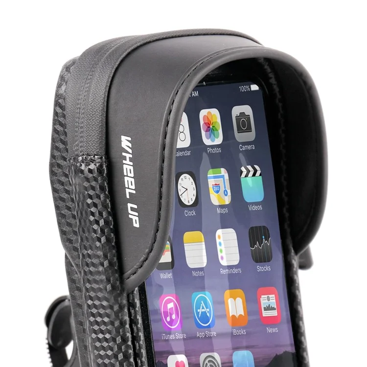 WHEEL UP B37 Waterproof Bicycle Frame Bag Rotary Front Top Tube Bag Mobile Phone Holder