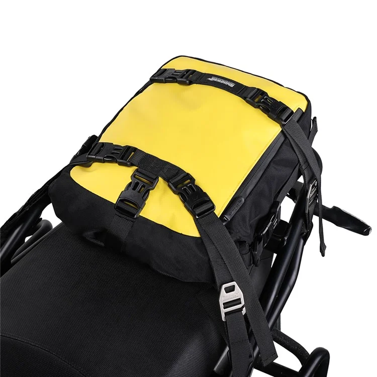 Rhinowalk MT216 10L Motocicleta Backsat Backsat Bag Motorbike Multifuncional Asiento Trasero Bolsa Lateral Accesorios De Ciclismo - Amarillo