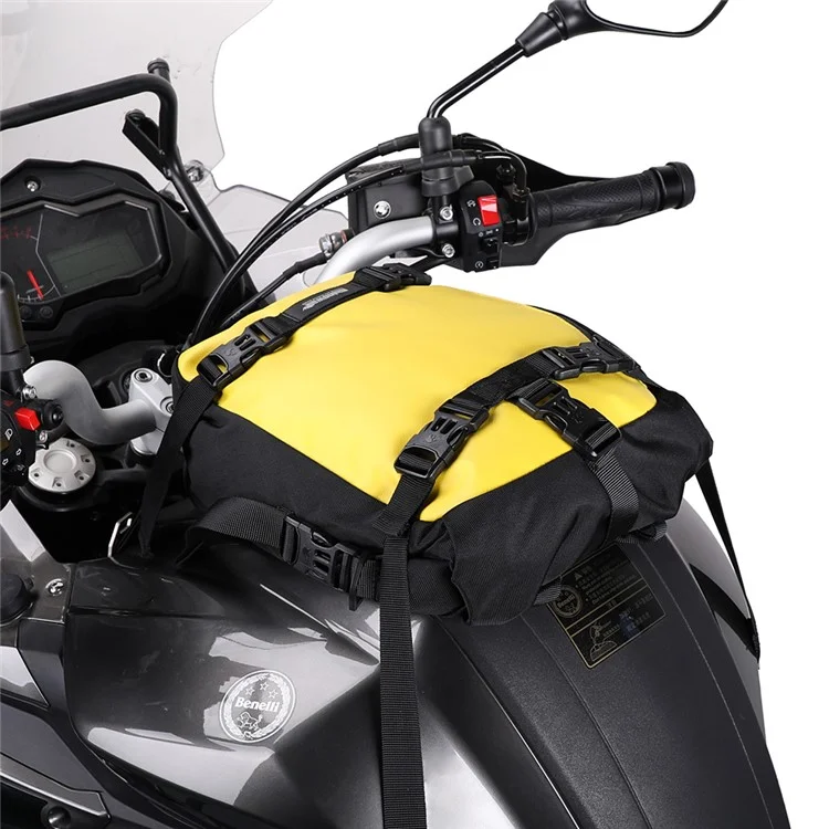 Rhinowalk MT216 10L Motocicleta Backsat Backsat Bag Motorbike Multifuncional Asiento Trasero Bolsa Lateral Accesorios De Ciclismo - Amarillo