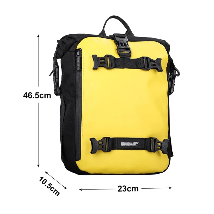 Rhinowalk MT216 10L Motocicleta Backsat Backsat Bag Motorbike Multifuncional Asiento Trasero Bolsa Lateral Accesorios De Ciclismo - Amarillo