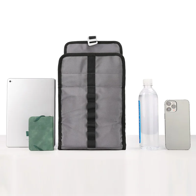 RHINOWALK RK9106 Bike Handlebar Bag Front Frame Bag Cycling Multifunction Shoulder Bag Saddle Bag Handbag with Detachable Shoulder Strap - Grey