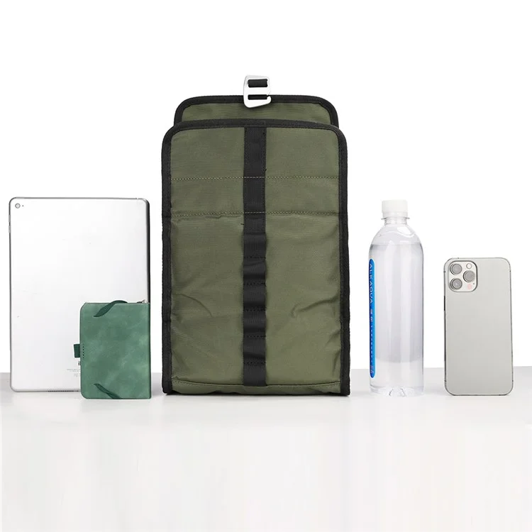 RHINOWALK RK9106 Bolsa de Guidão de Bicicleta Bolsa de Quadro Dianteiro Bolsa Multiuso de Ciclismo Bolsa de Ombro Bolsa de Sela com Alça de Ombro Removível - Verde Exército