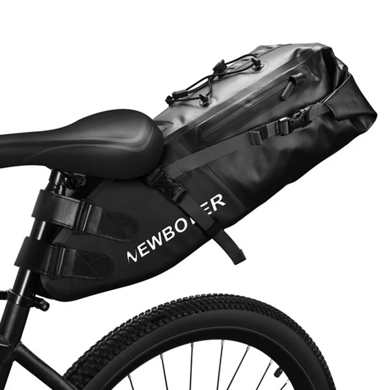 NEWBOLER PAC040 13L Bicycle Water Resistant Bike Saddle Bag Seat Bag Cycling Bag - Black