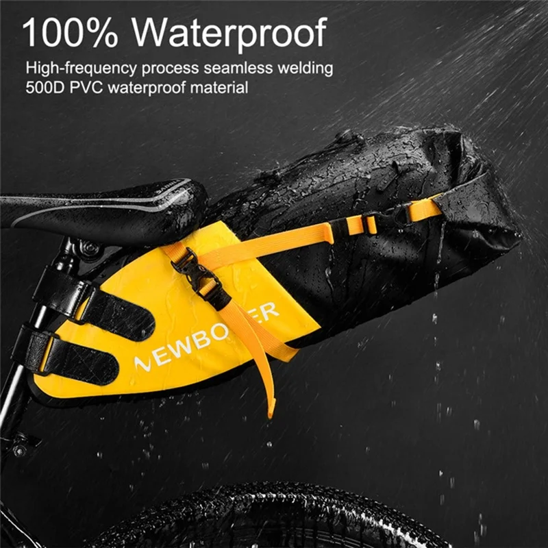 NEWBOLER PAC040 13L Bicycle Water Resistant Bike Saddle Bag Seat Bag Cycling Bag - Black