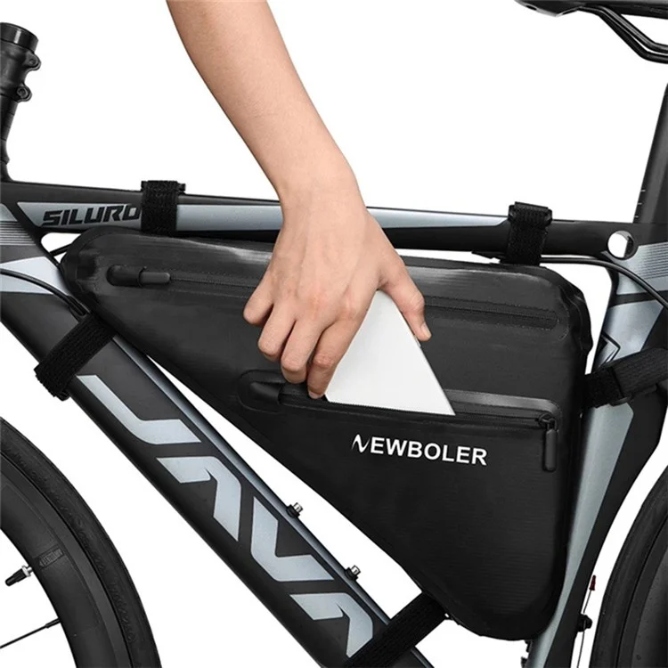 NEWBOLER SAC209 10L Sac de triangle de vélo Sac de tube avant de vélo Sac de cyclisme étanche