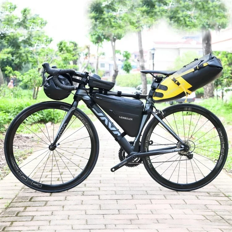 NEWBOLER SAC209 10L Sac de triangle de vélo Sac de tube avant de vélo Sac de cyclisme étanche