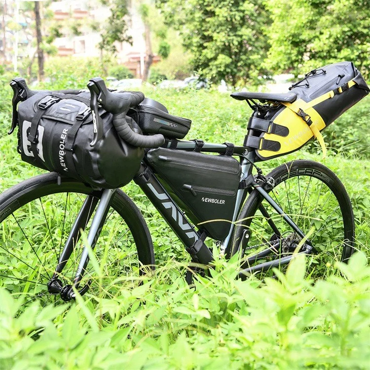 NEWBOLER SAC209 10L Sac de triangle de vélo Sac de tube avant de vélo Sac de cyclisme étanche