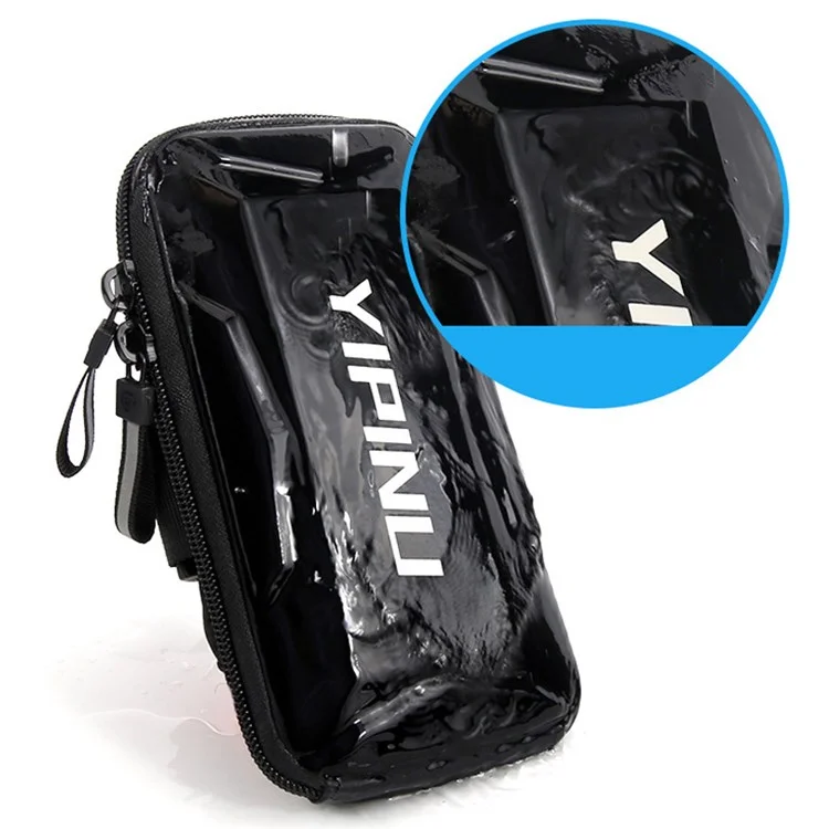 Yipinu 5 -Zoll -Telefonhalter Running Armband Wasserdichtes Telefon Ärmel Turnbeutel Sport Armband - Silber-