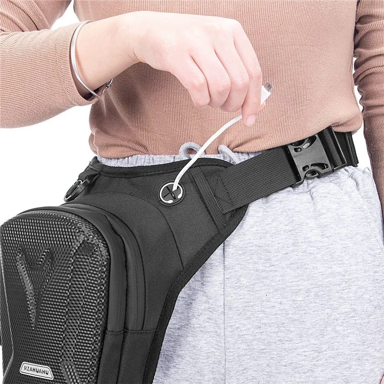 RZAHUAHU Hard Shell Waterproof Motorcycle Riding Cycling Leg Bag Phone Tools Storage Messenger Bag