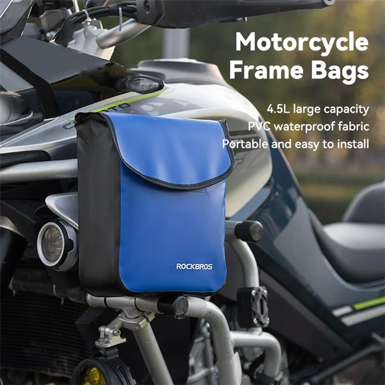 ROCKBROS 30110083001 Electric Bike Scooter Bicycle Front Hanging Bag Waterproof Handlebar Bag - Blue
