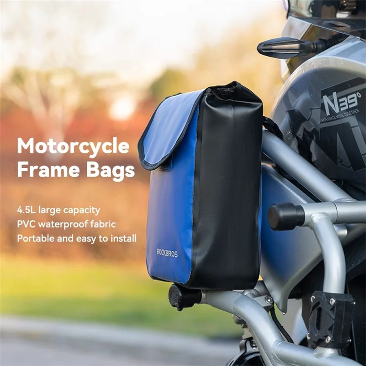 ROCKBROS 30110083001 Electric Bike Scooter Bicycle Front Hanging Bag Waterproof Handlebar Bag - Blue