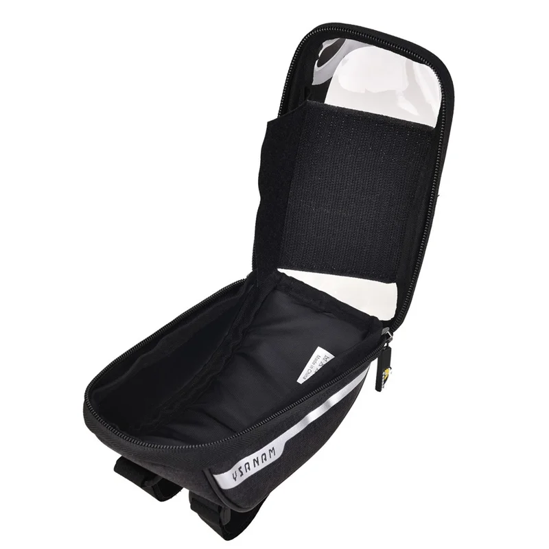 YSANAM YS-10B Bike Bicycle Bag Waterproof Bike Phone Storage Bag Front Frame Top Tube Handlebar Bag with Touch Screen Holder Case