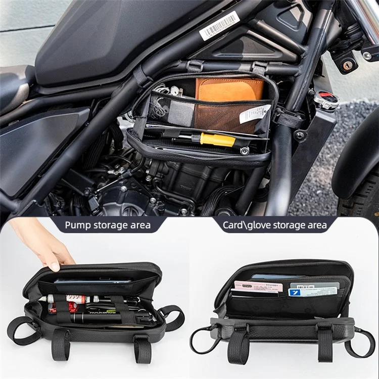 ROCKBROS CM300 Reflective Hard Shell Motorcycle Side Bag Waterproof Tool Bag - B106 / Right