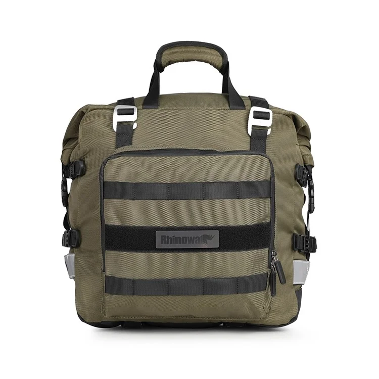 RHINOWALK MT2040 Bolsa lateral de armazenamento rápido para motocicleta 20L Bolsa de bagagem de motocicleta de poliéster - Verde
