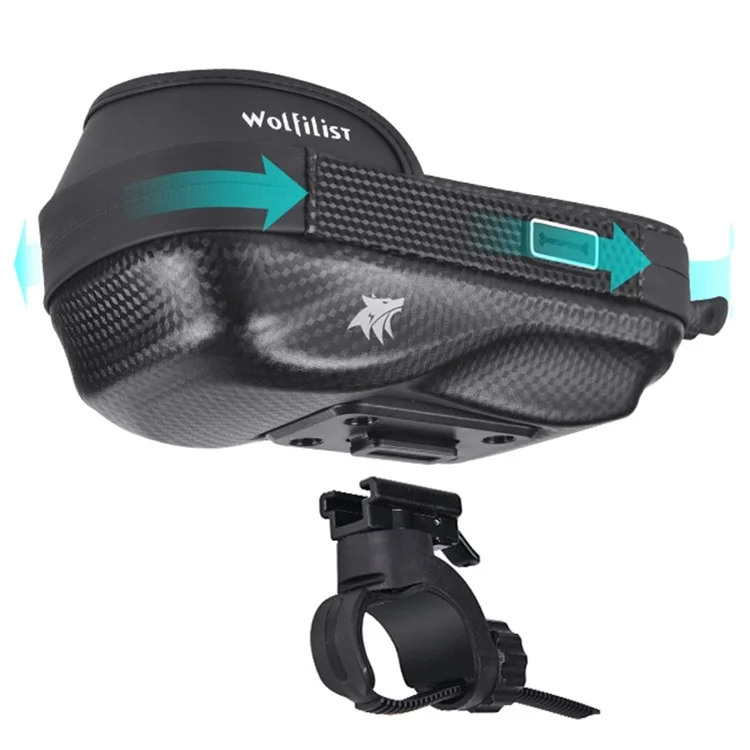 WOLFILIST C1101 Bicycle Handlebar Bag Rain-proof Touch Screen Phone Pouch Bike Cycling Storage Bag