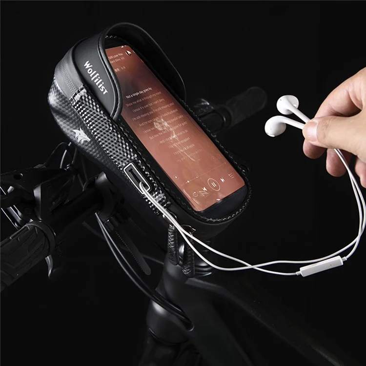 WOLFILIST C1101 Bicycle Handlebar Bag Rain-proof Touch Screen Phone Pouch Bike Cycling Storage Bag