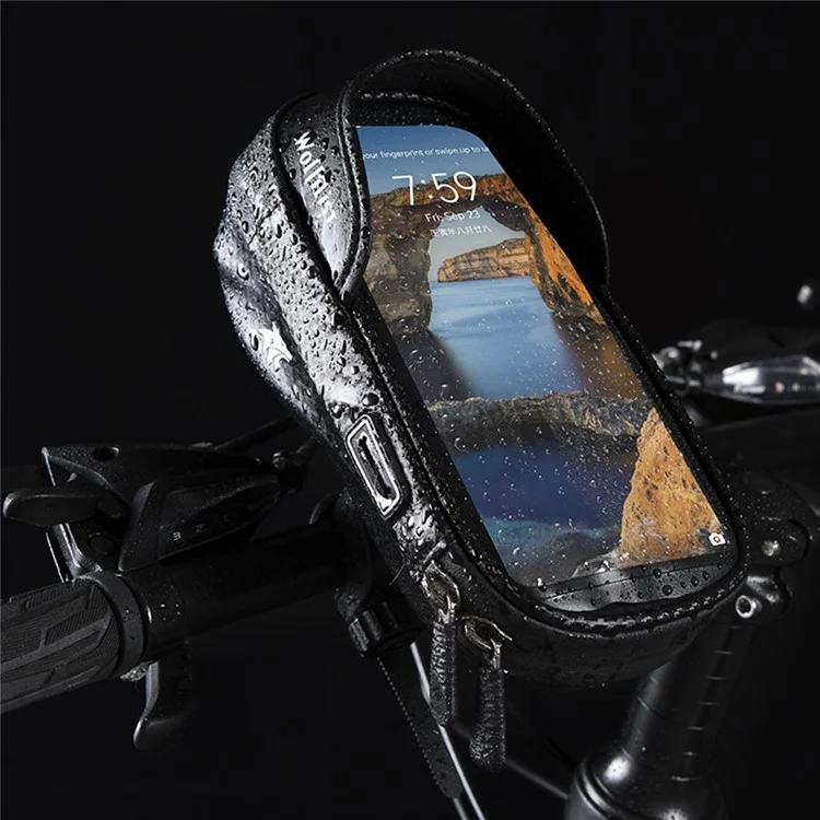 WOLFILIST C1101 Bicycle Handlebar Bag Rain-proof Touch Screen Phone Pouch Bike Cycling Storage Bag