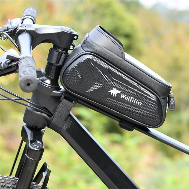 WOLFILIST S002 Waterproof Bicycle Top Tube Bag Cycling Touch Screen Phone Pouch Bike Front Beam Storage Bag