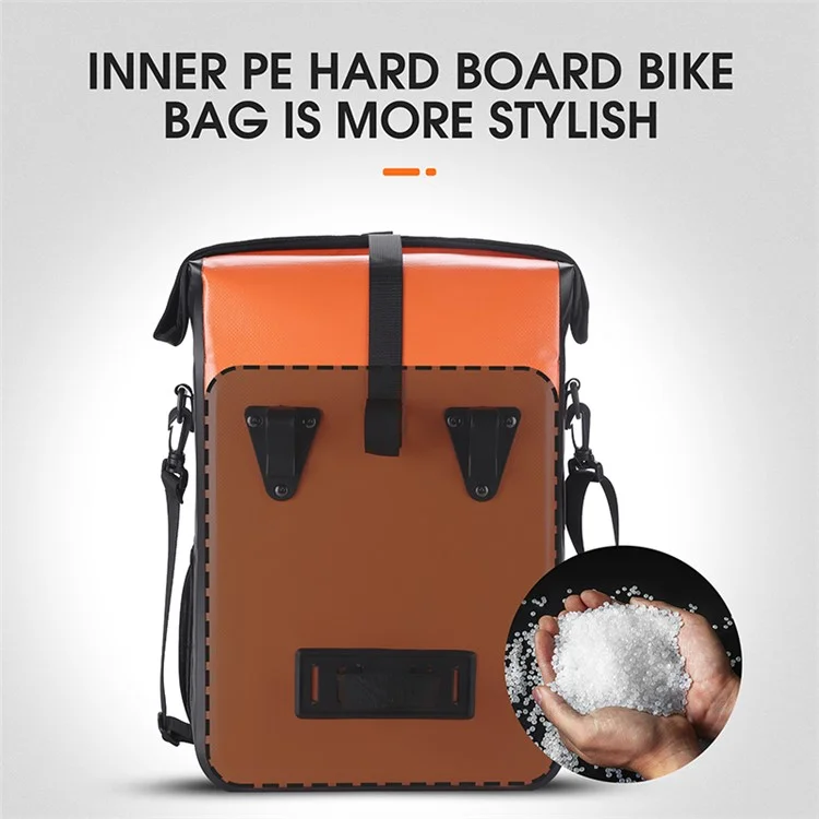 WEST BIKING YP0707312 Sac de porte-bagages arrière pour vélo de 15 L, grand volume, étanche - Bleu