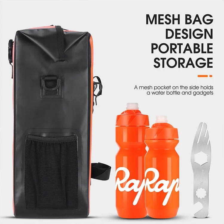 WEST BIKING YP0707312 Sac de porte-bagages arrière pour vélo de 15 L, grand volume, étanche - Bleu
