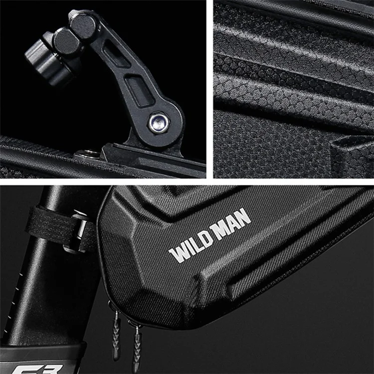 WILD MAN XT7 1.2L Fahrrad-Satteltasche unter Sitz Fahrrad-Tasche EVA PU Cycling Storage Pouch für MTB, Rennrad - Streifenmuster