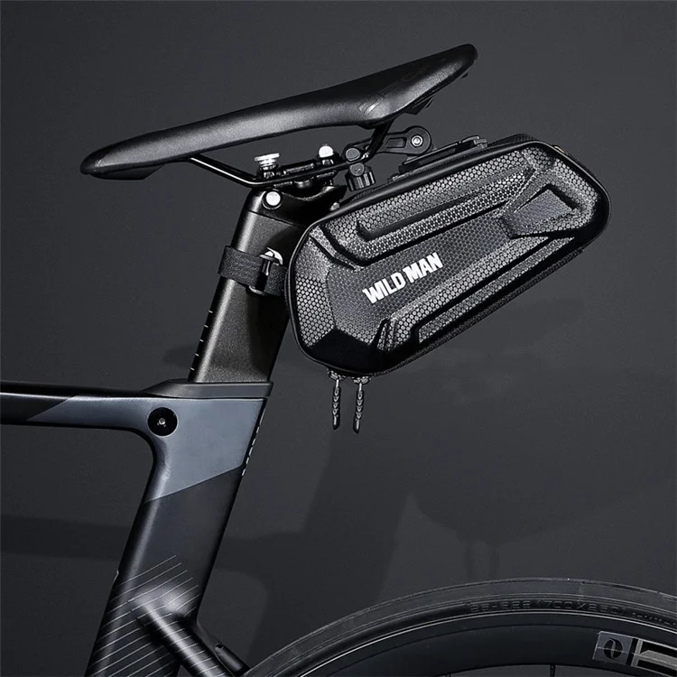 WILD MAN XT7 1.2L Fahrrad-Satteltasche unter Sitz Fahrrad-Tasche EVA PU Cycling Storage Pouch für MTB, Rennrad - Streifenmuster