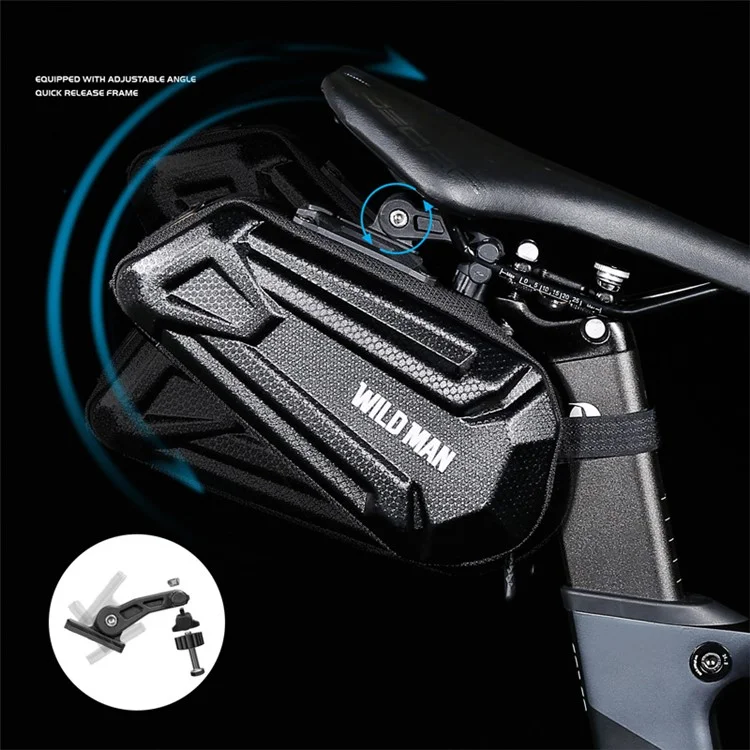 WILD MAN XT7 1.2L Fahrrad-Satteltasche unter Sitz Fahrrad-Tasche EVA PU Cycling Storage Pouch für MTB, Rennrad - Streifenmuster
