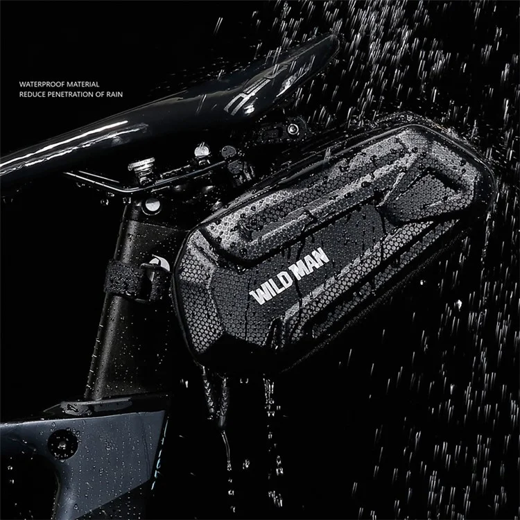 WILD MAN XT7 1.2L Fahrrad-Satteltasche unter Sitz Fahrrad-Tasche EVA PU Cycling Storage Pouch für MTB, Rennrad - Streifenmuster