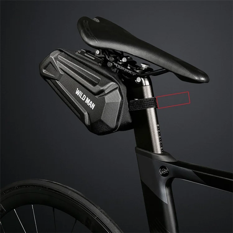 WILD MAN XT7 1.2L Fahrrad-Satteltasche unter Sitz Fahrrad-Tasche EVA PU Cycling Storage Pouch für MTB, Rennrad - Streifenmuster