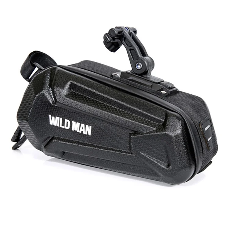 WILD MAN XT7 1.2L Bike Saddle Bag Under Seat Bicycle Bag EVA PU Cycling Storage Pouch for MTB, Road Bike - Sun Texture