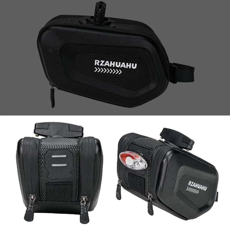 RZAHUAHU 2L Bicycle Saddle Bag Waterproof Hard Shell Bike Under Seat Bag