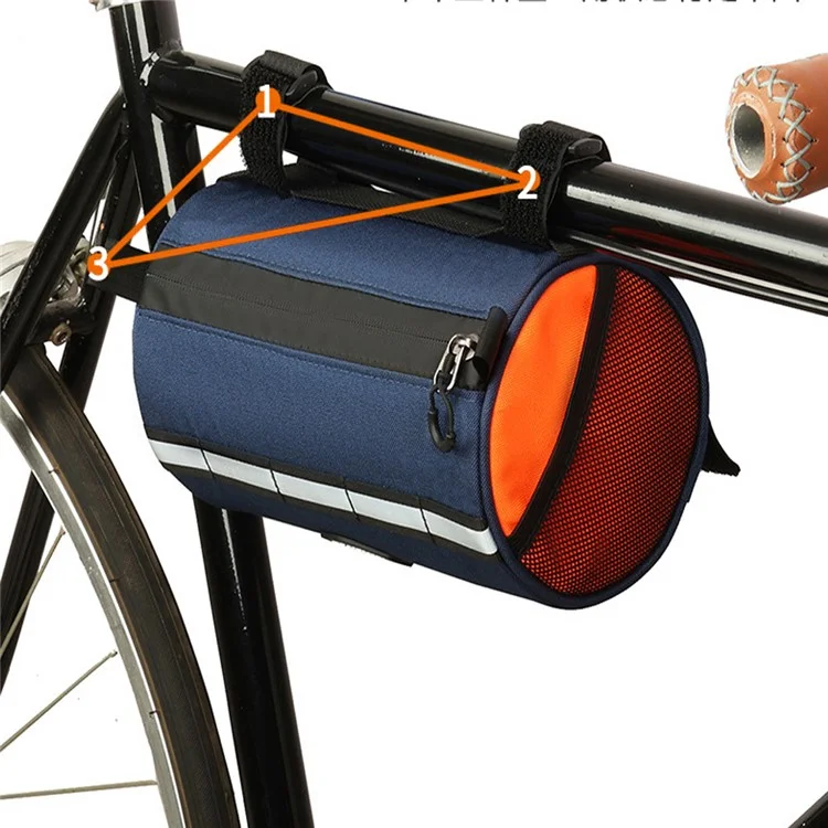 RZAHUAHU 2L Bolsa Frontal Impermeável para Bicicleta MTB Bolsa para Ciclismo Bolsa para Ombro - Preto / Cinza