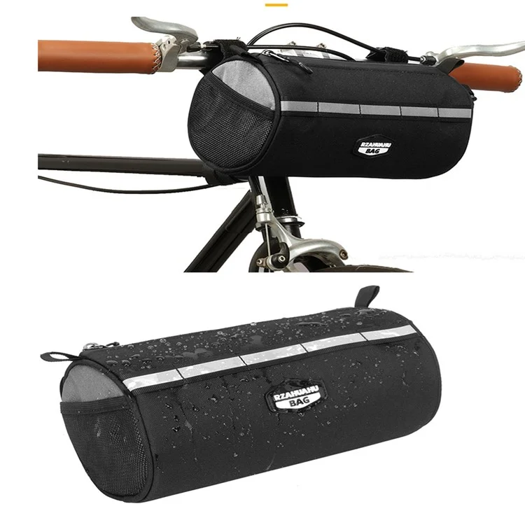 RZAHUAHU 2L Bolsa Frontal Impermeável para Bicicleta MTB Bolsa para Ciclismo Bolsa para Ombro - Preto / Cinza