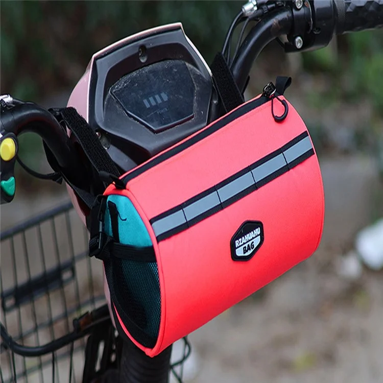 RZAHUAHU 2L Bolsa Frontal Impermeável para Bicicleta MTB Bolsa para Ciclismo Bolsa para Ombro - Preto / Cinza