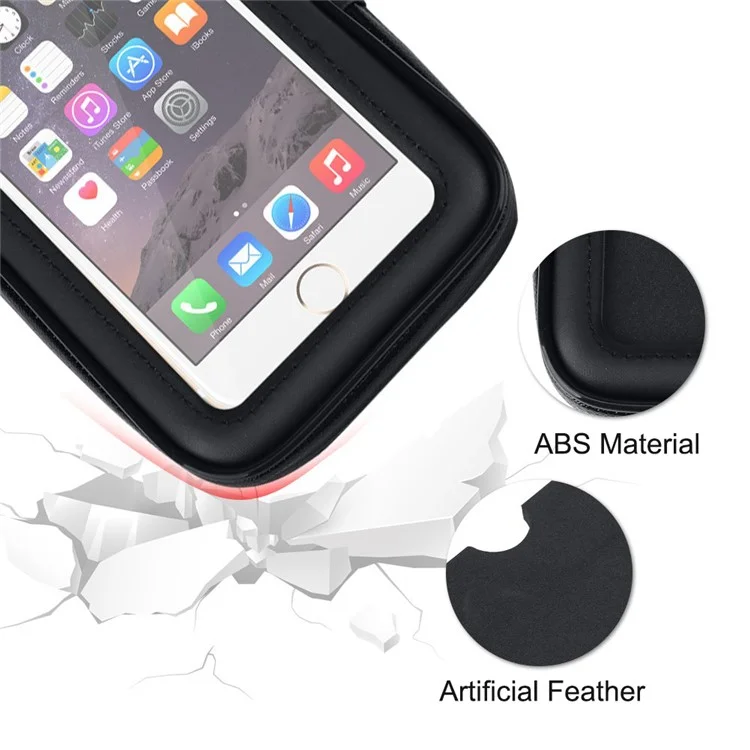5.5-inch Bike Handlebar Mount Phone Holder Case Waterproof Bicycle Phone Bag, Size L