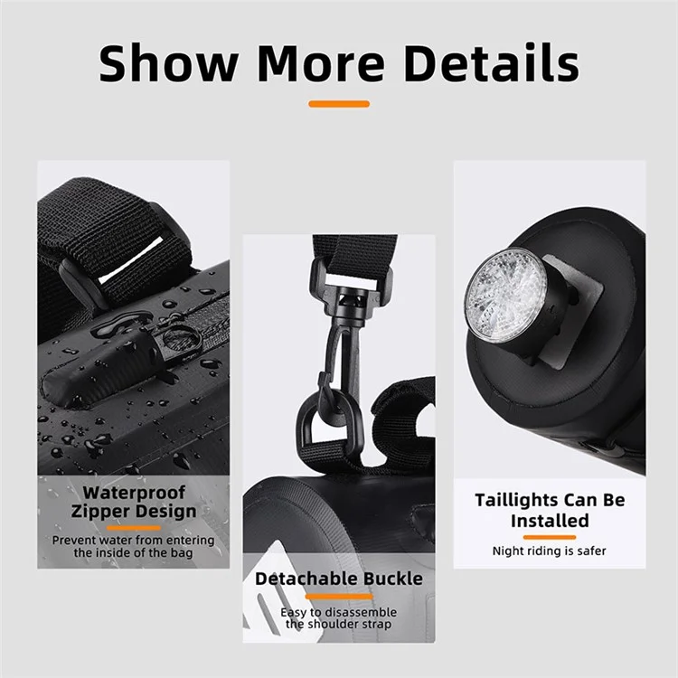 WEST BIKING YP0707326 Multifunctional 2L Large Capacity Bicycle Handlebar Bag Waterproof Bike Storage Pouch