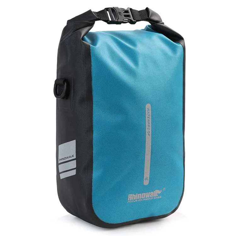 RHINOWALK RK404 4L Waterproof Nylon Polyester Bicycle Quick-Release Hanging Bag Cycling Bike Front Fork Bag - Blue