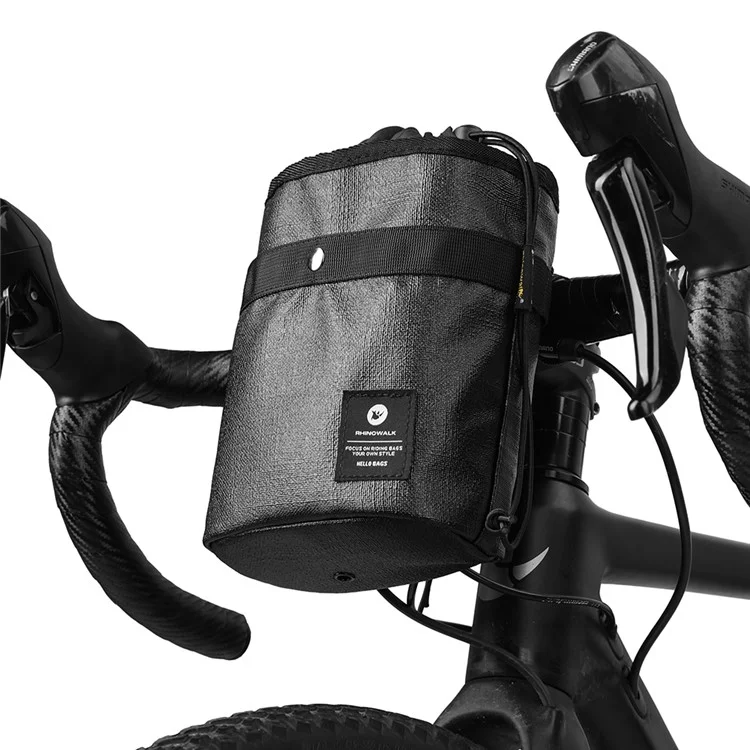 RHINOWALK RK24932 Bike Front Tube Bag Multifunction Polyester Cycling Bicycle Bag Shoulder Bag Storage Pouch - Black