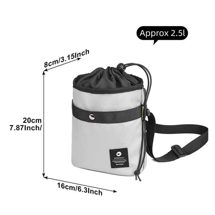 RHINOWALK RK24932 Bike Front Tube Bag Multifunction Polyester Cycling Bicycle Bag Shoulder Bag Storage Pouch - Black