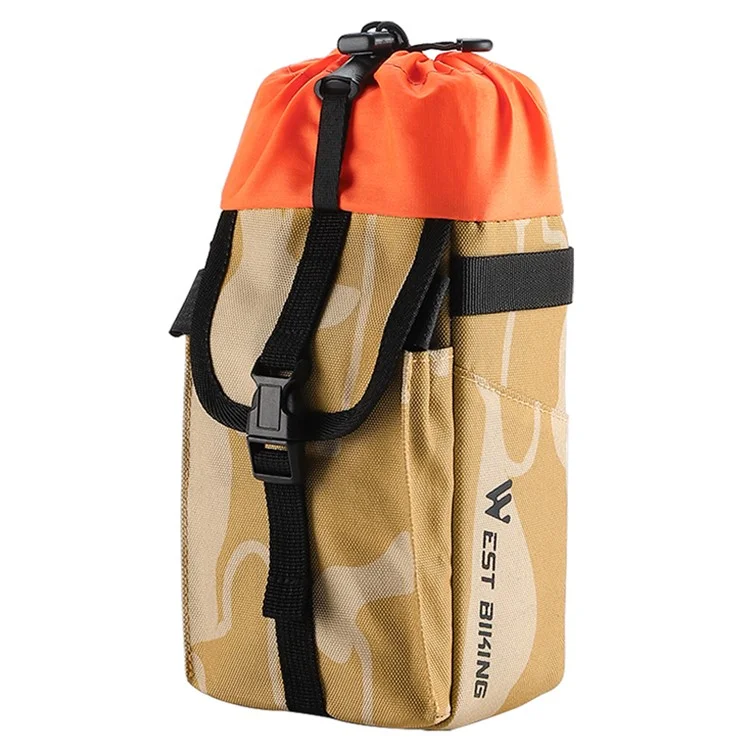 WEST BIKING YP0707330 Sac de porte-bouteille de vélo Polyester 1.2L avec cordon de serrage