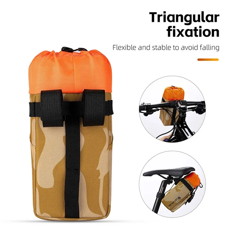 WEST BIKING YP0707330 Sac de porte-bouteille de vélo Polyester 1.2L avec cordon de serrage