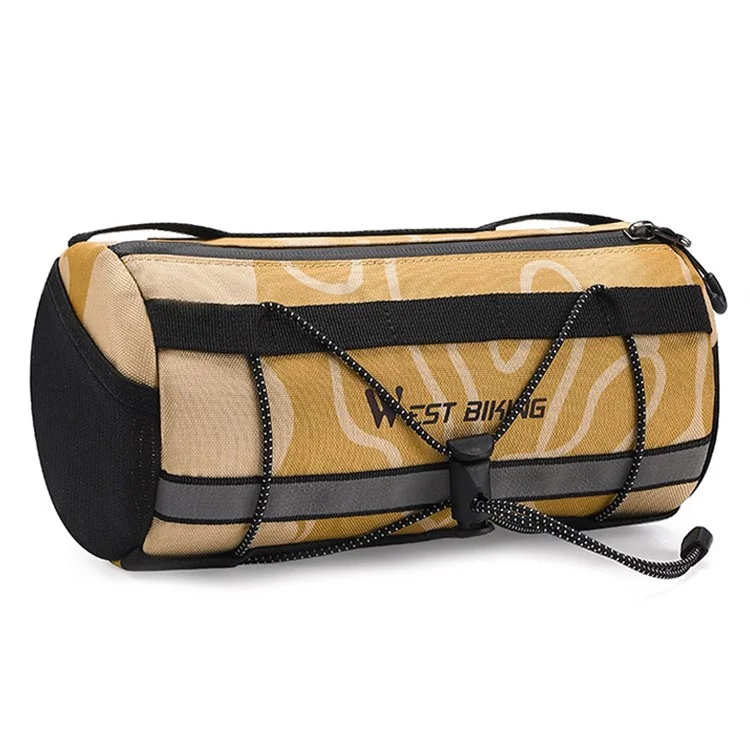 WEST BIKING YP0707329 Cycling Bicycle Handlebar Cylinder Bag Polyester Bike Front Storage Bag