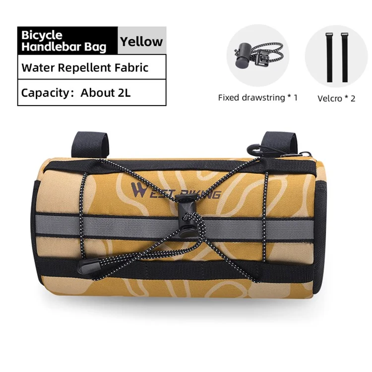 WEST BIKING YP0707329 Cycling Bicycle Handlebar Cylinder Bag Polyester Bike Front Storage Bag