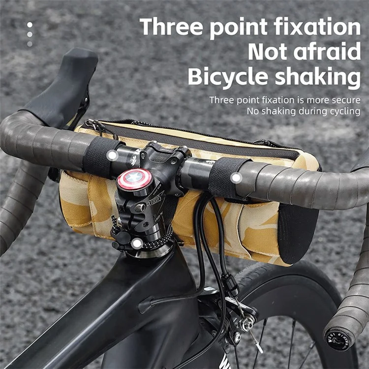 WEST BIKING YP0707329 Cycling Bicycle Handlebar Cylinder Bag Polyester Bike Front Storage Bag
