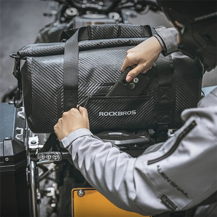 ROCKBROS AS-118 30L Waterproof PVC Bicycle Pannier Rear Pack Motorcycle Storage Bag