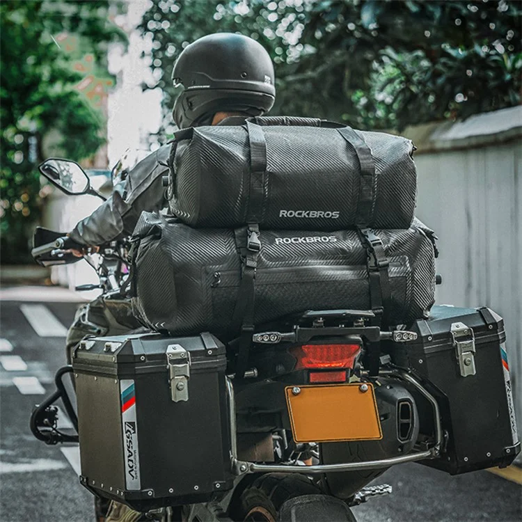 ROCKBROS AS-118 30L Waterproof PVC Bicycle Pannier Rear Pack Motorcycle Storage Bag
