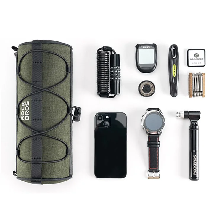 ROCKBROS W009 Bicycle Handlebar Hanging Cylinder Bag Polyethylene Bike Front Storage Bag